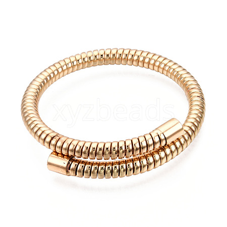 Iron Round Snake Chains Cuff Bangle BJEW-N013-009-1