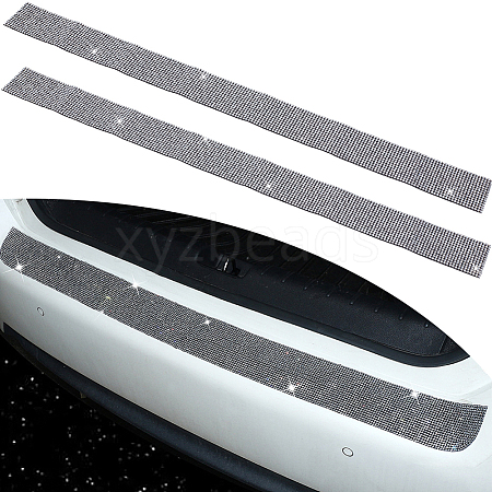 2Pcs Resin Rhinestone Glue Non-slip Car Door Stickers AJEW-GF0013-31B-1