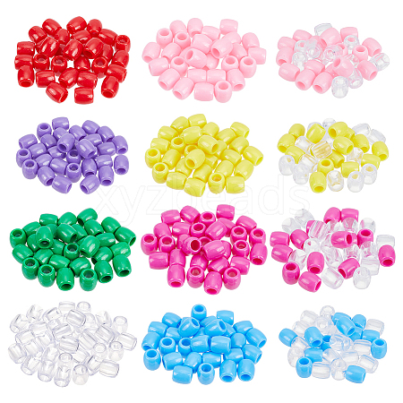  360Pcs 12 Colors Plastic European Beads KY-NB0001-66-1