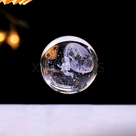 Inner Carving Glass Crystal Ball Diaplay Decoration PW-WGD9143-03-1