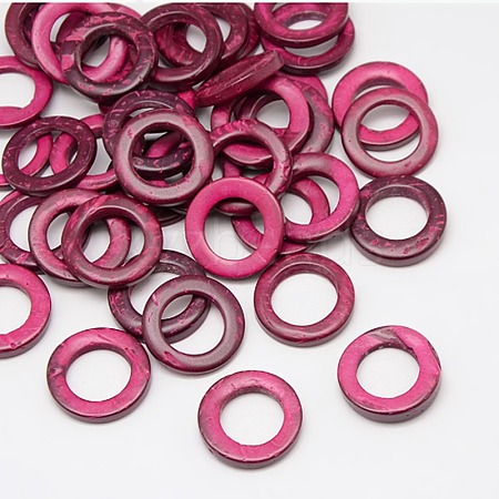 Dyed Wood Jewelry Findings Coconut Linking Rings COCO-O006C-08-1