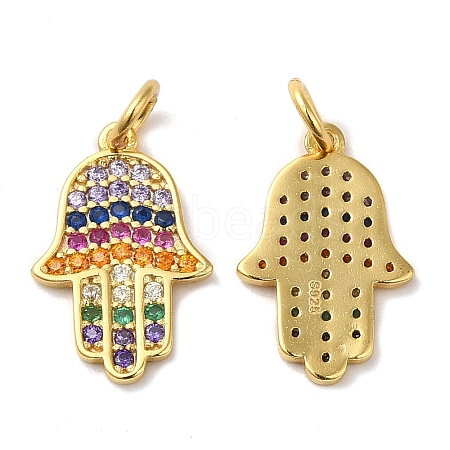 925 Sterling Silver Micro Pave Cubic Zirconia Pendants STER-I010-33G-1