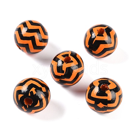 Halloween wood beads WOOD-S064-01A-1