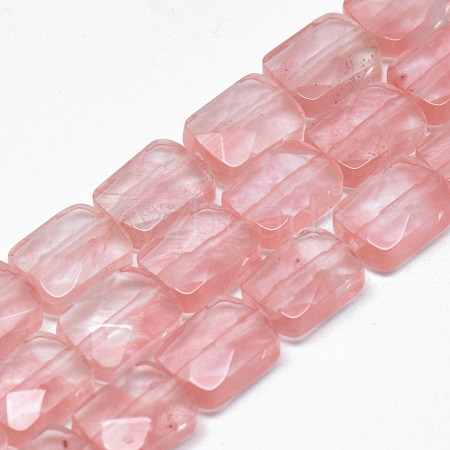 Cherry Quartz Glass Bead Strands G-T072-12-1