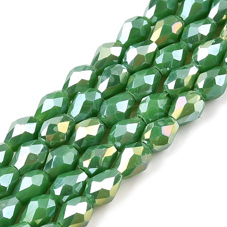 Opaque Solid Color Electroplate Glass Beads Strands LS-EGLA-N013-P4mm-B04-1