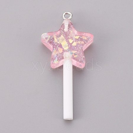 Resin Pendants X-RESI-K008-B02-1