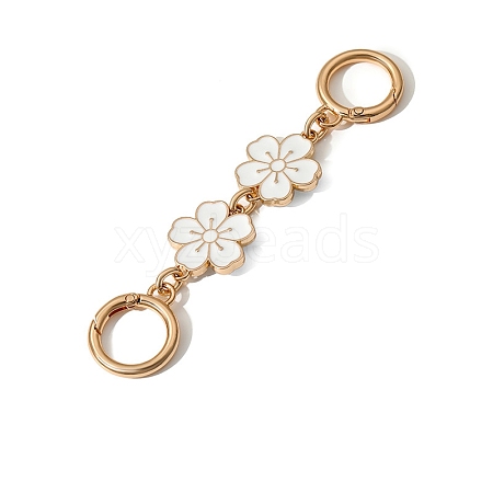 Flower Alloy Enamel Bag Extender Chains PW-WG02E6E-07-1