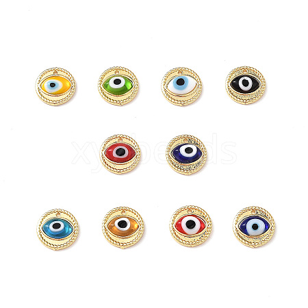 Handmade Lampwork Evil Eye Pendants ZIRC-L102-15G-1