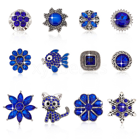   1 Set Alloy Rhinestone Snap Buttons DIY-PH0021-05-1