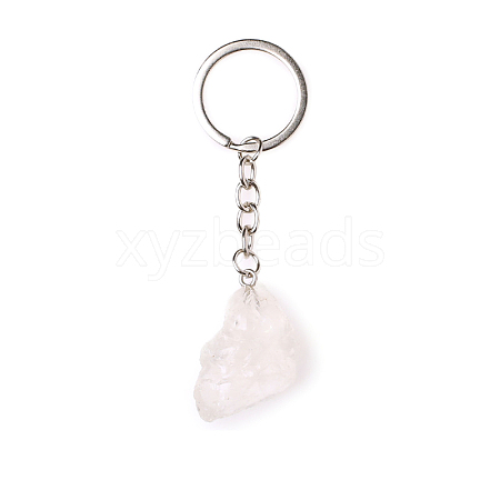 Raw Rough Natural Quartz Crystal Pendant Keychains FIND-PW0017-09A-1