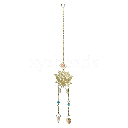 Brass Hanging Suncatchers HJEW-P018-A01-1