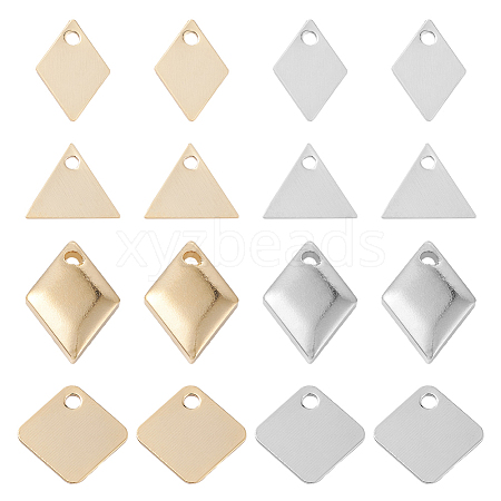 BENECREAT 64Pcs 8 Style Brass Charms KK-BC0009-54-1