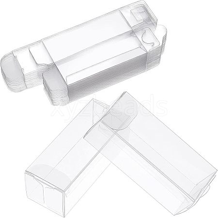  30Pcs Rectangle Transparent Plastic PVC Box Gift Packaging CON-NB0001-85B-1