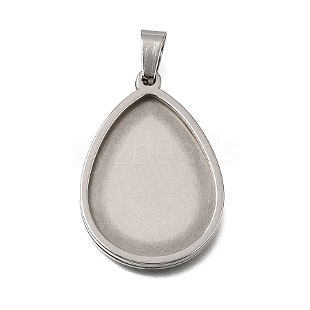 304 Stainless Steel Pendant Cabochons Settings SA-CBA8A58-01B-P-1