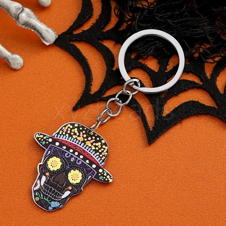 Halloween Skull Keychain PW-WGB292A-02-1