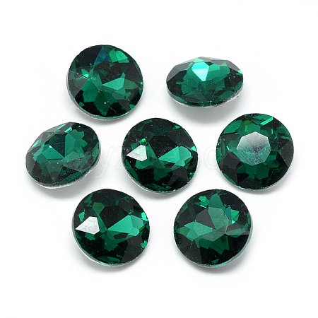 Pointed Back Glass Rhinestone Cabochons RGLA-T029-8mm-16-1