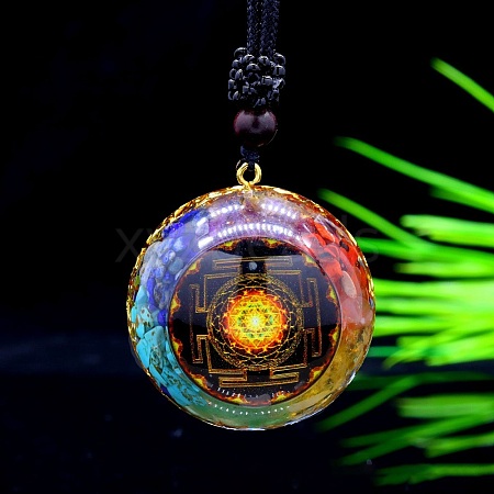 Resin Pendant Necklaces PW-WG58743-01-1