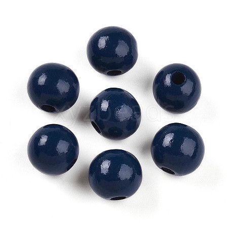 Painted Natural Wood Beads WOOD-A018-16mm-24-1