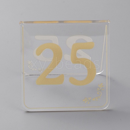 Acrylic Table Number Sign AJEW-WH0505-90B-1