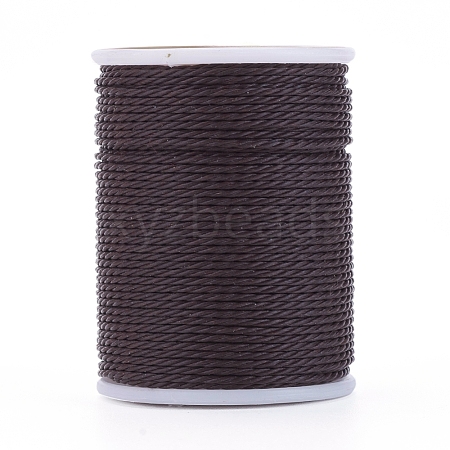 Round Waxed Polyester Cord YC-G006-01-1.0mm-22-1