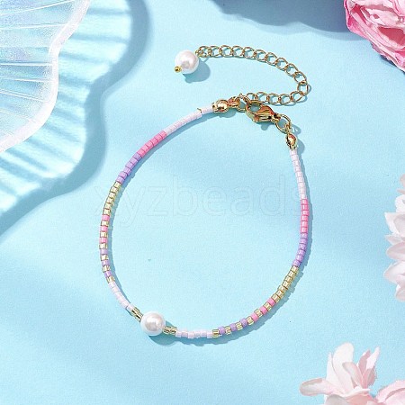 Glass Seed Beaded Bracelets for Women BJEW-MZ00134-01-1