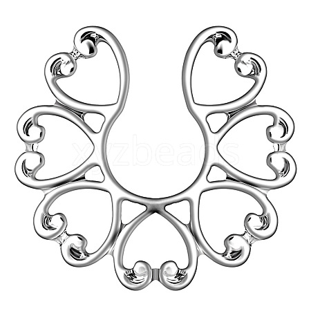 Titanium Steel Flower Clip On Nipple Rings WG76523-03-1