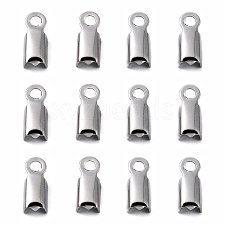 Tarnish Resistant 304 Stainless Steel Folding Crimp Ends X-STAS-R063-29-1