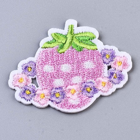 Strawberry with Flower Appliques DIY-S041-112-1