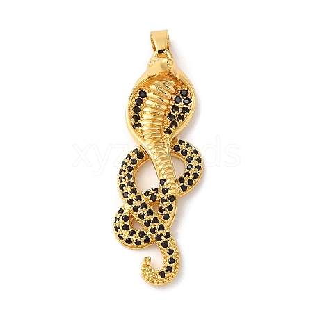 Rack Plating Brass Micro Pave Cubic Zirconia Pendants KK-U022-01A-02-1