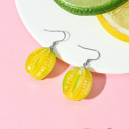 AB Color Resin Dangle Earring EJEW-FS00014-1