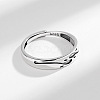 925 Sterling Silver Adjustable Finger Rings for Man FS-WGAB56D-01-3
