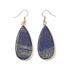 Natural Lapis Lazuli Teardrop Dangle Earrings EJEW-G331-01G-05-3