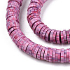 Handmade Polymer Clay Bead Strands X-CLAY-S094-6mm-B03-4