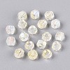Transparent Spray Painted Glass Beads X1-EGLA-N018-4mm-10-2