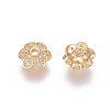 Brass Micro Pave Cubic Zirconia Fancy Bead Caps LS-ZIRC-K080-05G-1