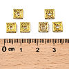 Brass Rhinestone Spacer Beads RB-A013-6x6-01G-4