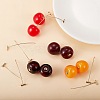 4Pair 4 Colors Lifelike Cherry Dangle Stud Earrings EJEW-SZ0001-54-6