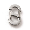 304 Stainless Steel Push Gate Snap Key Clasps STAS-L207-23B-P-1