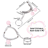   13Pcs 13 Color Iron Purse Frame Handle Keychain KEYC-PH0001-76P-2