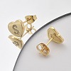 Rack Plating Brass Micro Pave Clear Cubic Zirconia Stud Earrings EJEW-K299-01G-S-3