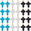 60Pcs 3 Colors Dyed Synthetic Turquoise Pendants FIND-BM0001-60B-1
