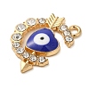 Alloy Enamel Rhinestone Glass Pendants ENAM-U003-02G-04-2