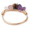 Natural Gemstone Chips Finger Rings RJEW-JR00800-6