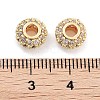 Brass with Cubic Zirconia Bead KK-P271-16G-3