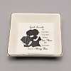 Porcelain Square Jewelry Holder DJEW-WH0050-10B-1