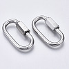 Tarnish Resistant 304 Stainless Steel Screw Carabiner Lock Charms LS-STAS-N087-25B-01-1