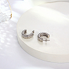 304 Stainless Steel Arch Stud Earrings FU7272-2-2