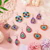 DIY Diamond Acrylic Evil Eye Theme Earrings Kit DIY-TA0005-71-13