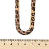 Leopard Print Alloy Snake Chain Necklaces for Women NJEW-K281-01-6