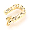 Brass Micro Pave Cubic Zirconia Charms ZIRC-O037-05G-3